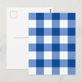 Carte Postale Motif en vichy bleu (Devant / Derrière)