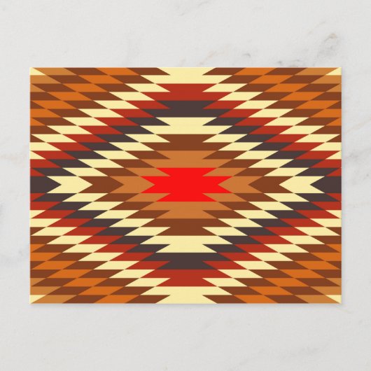Carte Postale motif ethnique traditionnel américain (Devant)