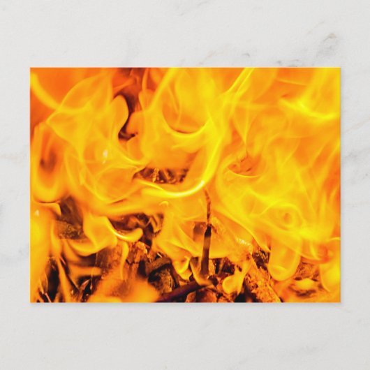 Carte Postale Motif Feu Et Flames (Devant)