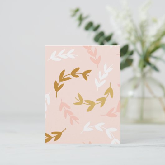 CARTE POSTALE MOTIF FEUILLE 4 (Debout devant)