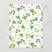 Carte postale Motif Feuille de Happy Green Clover (Devant)