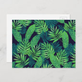 Carte Postale Motif Feuille tropical (Devant / Derrière)