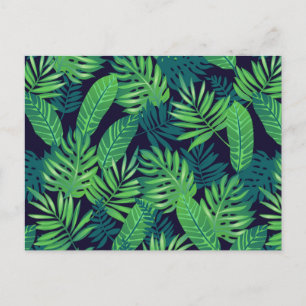 Carte Postale Motif Feuille tropical