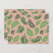 Carte Postale Motif Feuille tropical 10 (Devant / Derrière)