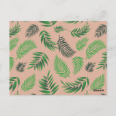 Carte Postale Motif Feuille tropical 10 (Dos)