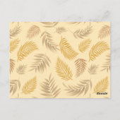 Carte Postale Motif Feuille tropical 6 (Dos)
