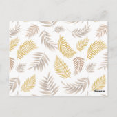 Carte Postale Motif Feuille tropical 7 (Dos)