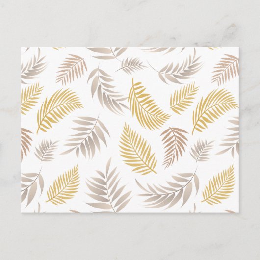 Carte Postale Motif Feuille tropical 7 (Devant)