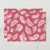 Carte Postale Motif Feuille tropical 8 (Devant / Derrière)