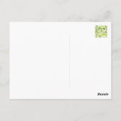 Carte Postale Motif Feuille verte (Dos)