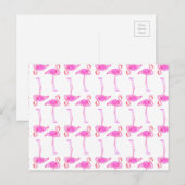 Carte Postale Motif flamant rose 2 (Devant / Derrière)
