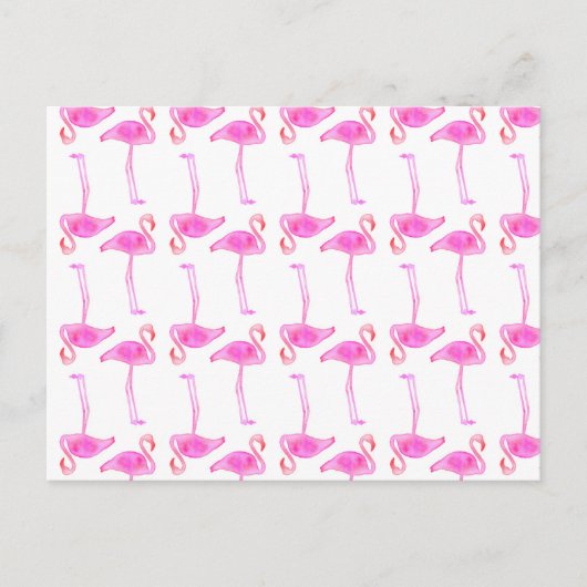 Carte Postale Motif flamant rose 2 (Devant)