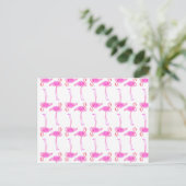 Carte Postale Motif flamant rose 2 (Debout devant)