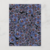 Carte Postale Motif Fleur sauvage violet (Devant)