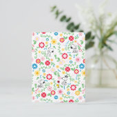 Carte Postale Motif Fleur Snoopy Si Mignon (Debout devant)