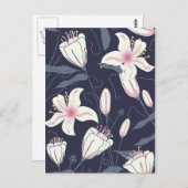 Carte Postale motif Fleurs vintages (Devant / Derrière)