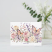 Carte Postale motif floral (Debout devant)