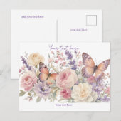 Carte Postale motif floral (Devant / Derrière)