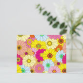 Carte Postale motif floral (Debout devant)