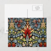 Carte Postale Motif floral à tête de serpent de William Morris (Devant / Derrière)