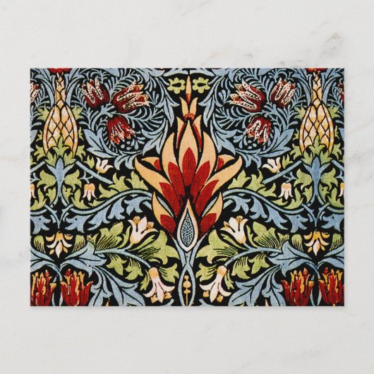 Carte Postale Motif floral à tête de serpent de William Morris (Devant)