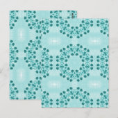 Carte Postale Motif floral, bleu Turquoise (Devant / Derrière)