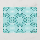 Carte Postale Motif floral, bleu Turquoise (Dos)