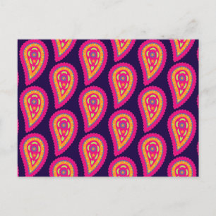Carte Postale Motif Floral Boho Rose