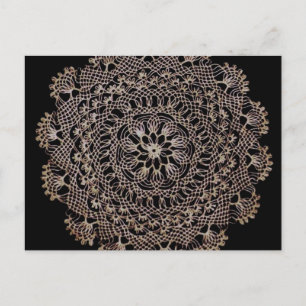 Carte Postale Motif floral de dentelle