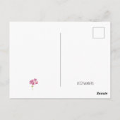 Carte postale Motif Floral de message personnalisé (Dos)