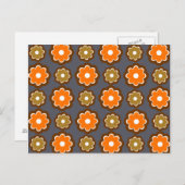 Carte Postale Motif floral rétro (Devant / Derrière)