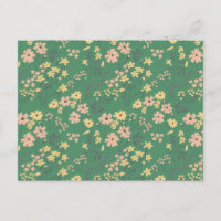 Motif floral vert bohème moderne