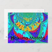 Carte Postale Motif floral vibrant : Hommage brésilien Manger Am (Devant / Derrière)