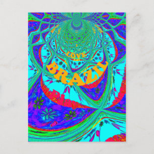 Carte Postale Motif floral vibrant : Hommage brésilien Manger Am