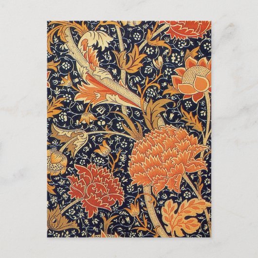 Carte Postale Motif floral vintage William Morris Cray (Devant)