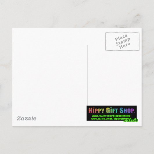 Carte Postale Motif fou bleu fractal (Dos)