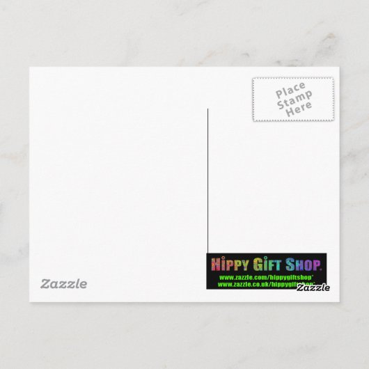 Carte Postale Motif fractal arc-en-ciel hippy (Dos)
