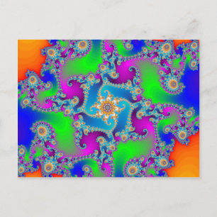 Carte Postale Motif fractal complexe :
