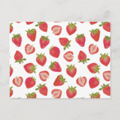 Carte Postale Motif fraise (Devant)