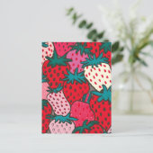 Carte Postale Motif Fraise (Debout devant)