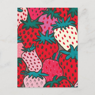 Carte Postale Motif Fraise