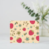 Carte Postale Motif fraise (Debout devant)