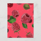 Carte Postale Motif framboise (Devant)