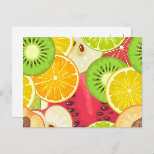 Carte Postale Motif Fun Coloré (Devant / Derrière)