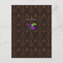Motif géométrique Art Déco or marron élégant