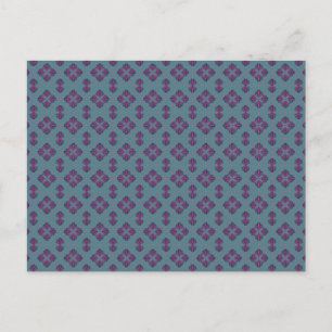 Carte Postale Motif Géométrique Coloré dans un Style Rétro Class