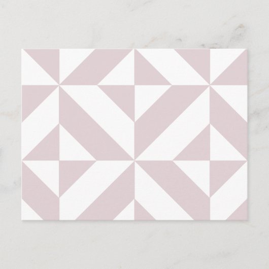 Carte Postale Motif géométrique déco cube violet lilas (Devant)