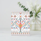 Carte Postale Motif géométrique ethnique tribal à la mode frais (Debout devant)