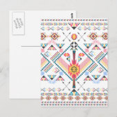 Carte Postale Motif géométrique ethnique tribal à la mode frais (Devant / Derrière)