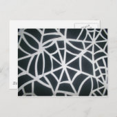 Carte Postale Motif géométrique Gras noir et blanc Spider Web (Devant / Derrière)